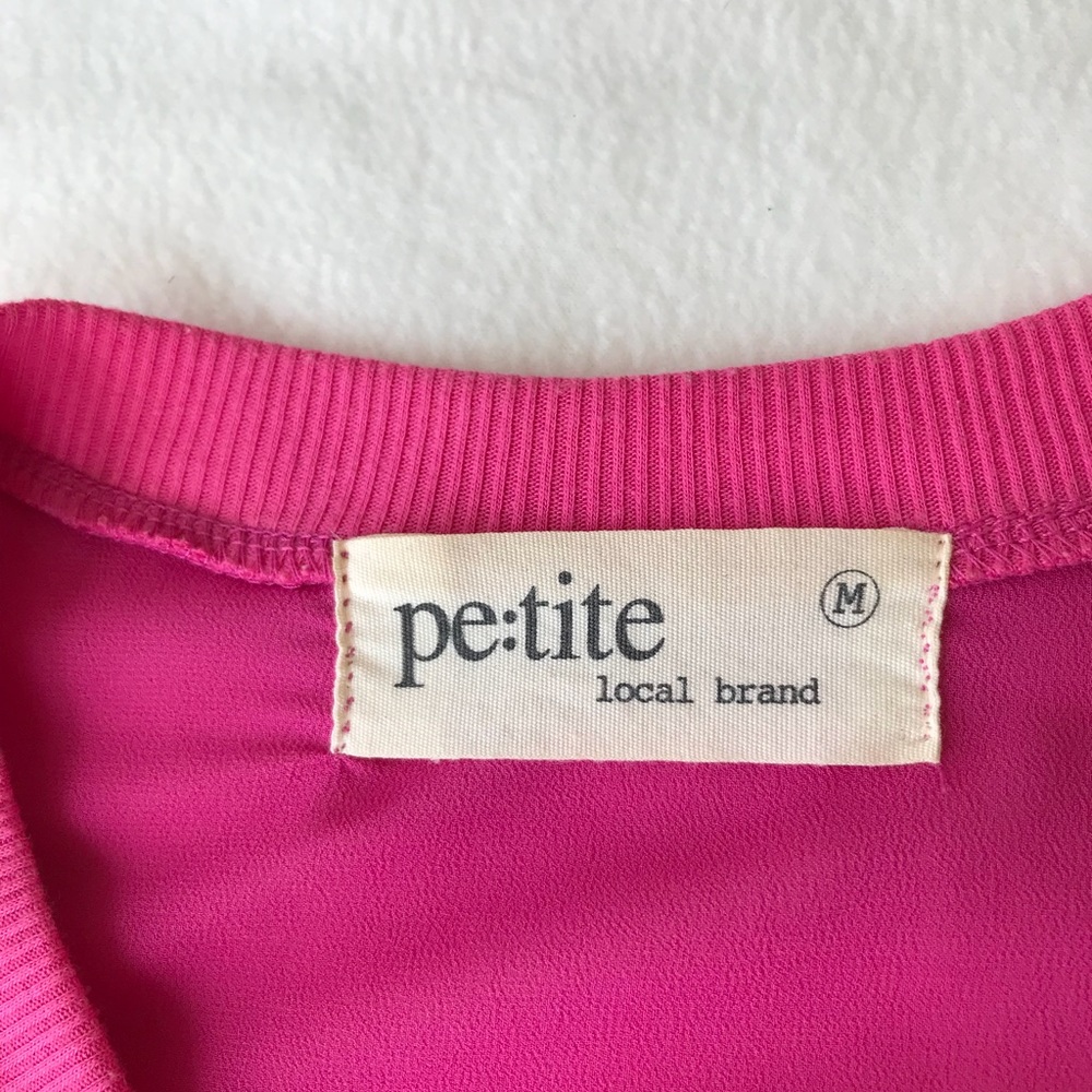 🔆Sheer Pink shirt with sequin accent - Picture 4 of 4